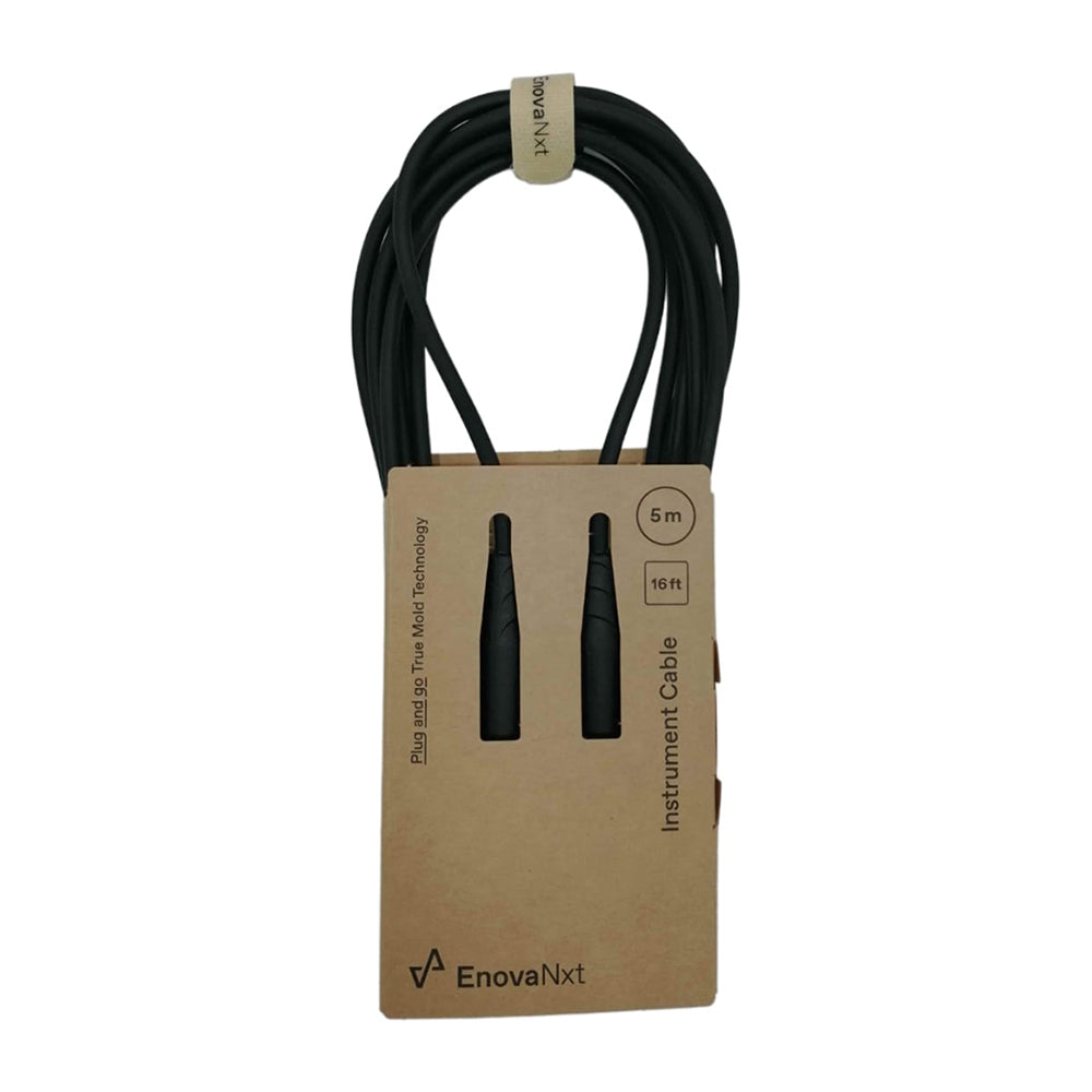 ENOVA 5 Meters 1/4" Plug 2-Pole, Jack To Jack Instrument Cable with True Mold Technology