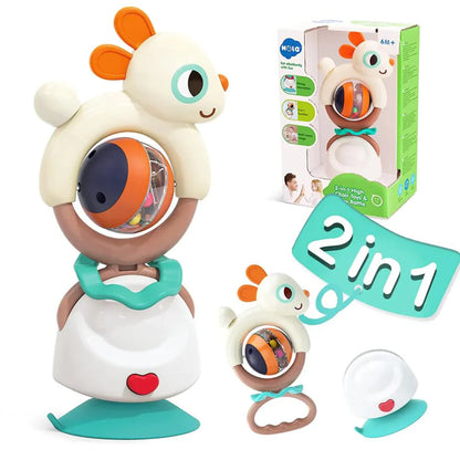 Hola 2-in-1 High Chair Toys & Baby Rattle - Rabbit
