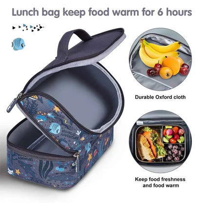 Nohoo - Shark Insulated Lunch Bag - Grey