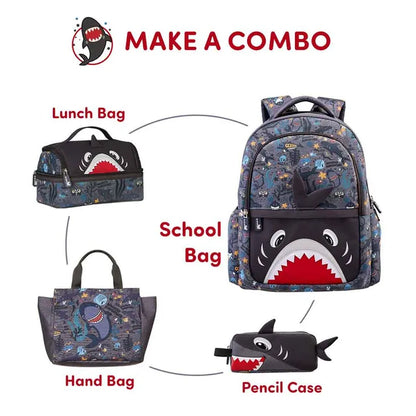 Nohoo - Shark Insulated Lunch Bag - Grey
