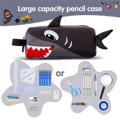 Nohoo - Shark Pencil Bag - Grey