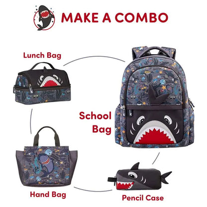 Nohoo - Shark Pencil Bag - Grey