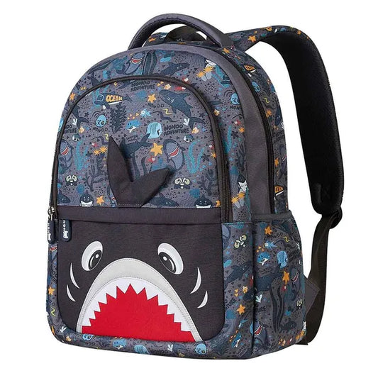 Nohoo - 16" Shark School Backpack - Grey