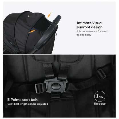 Nurtur Aspen Baby Stroller - Black