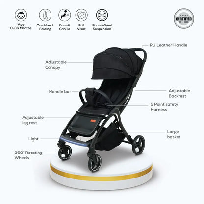 Nurtur Aspen Baby Stroller - Black