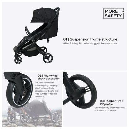 Nurtur Aspen Baby Stroller - Black