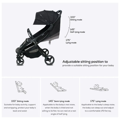 Nurtur Aspen Baby Stroller - Black