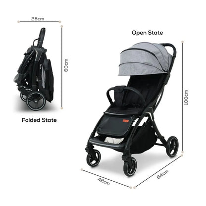 Nurtur Aspen Baby Stroller - Grey