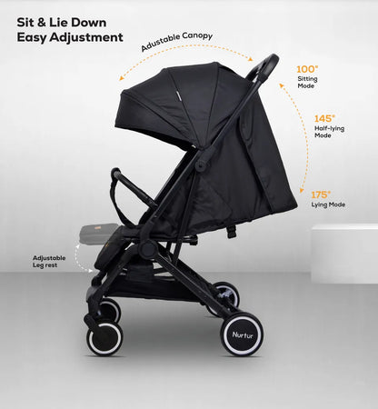Nurtur - Baby Travel Stroller - Black