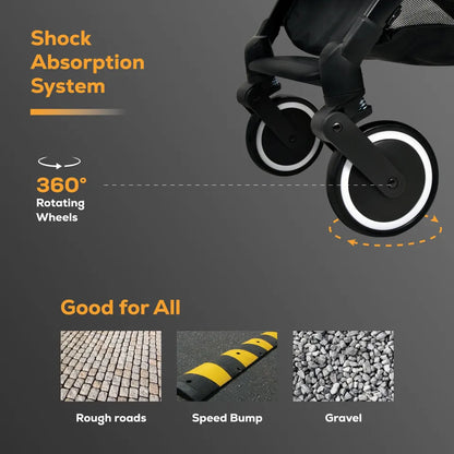 Nurtur - Baby Travel Stroller - Black