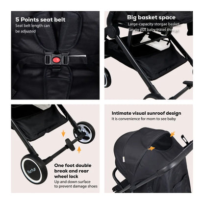 Nurtur - Baby Travel Stroller - Black