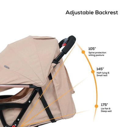 Nurtur Bliss Ultra Compact Lightweight Baby Travel Stroller - Sand