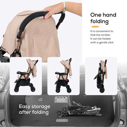 Nurtur Bliss Ultra Compact Lightweight Baby Travel Stroller - Sand