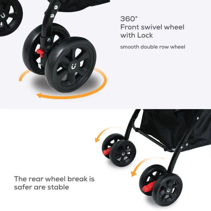 Nurtur Bliss Ultra Compact Lightweight Baby Travel Stroller - Sand