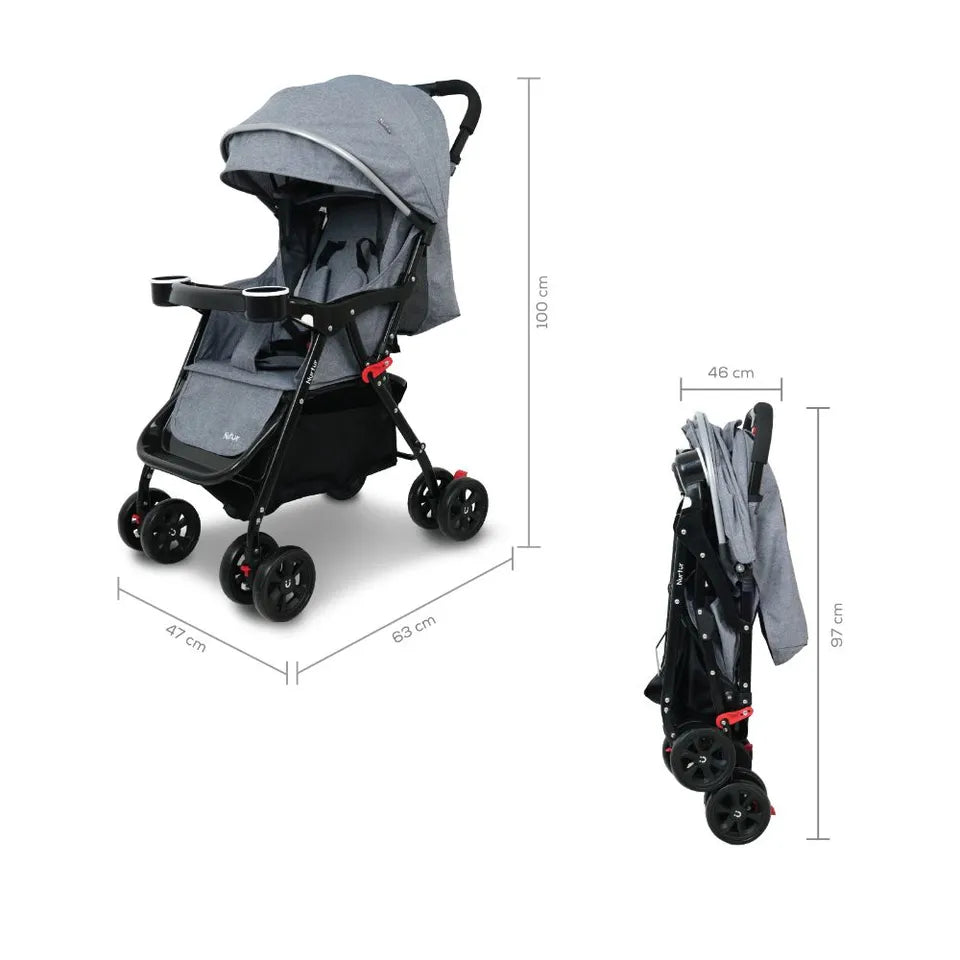baby bliss stroller Nurtur Bliss Ultra Compact Lightweight Baby Travel Stroller - Grey – Flitit