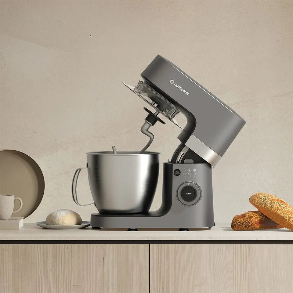 Nutricook - 1300W Stand Mixer - Grey - 6.3L