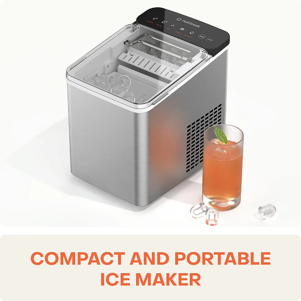 Nutricook - Icy Bullet Ice Maker - Silver