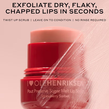 Ole Henriksen Pout Preserve Sugar Melt Lip Scrub 8g - Strawberry Sorbet