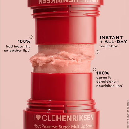 Ole Henriksen Pout Preserve Sugar Melt Lip Scrub 8g - Strawberry Sorbet