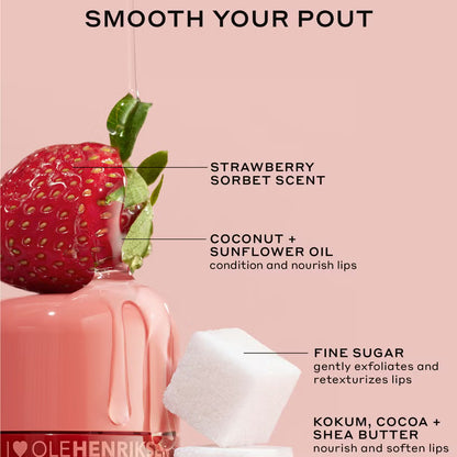 Ole Henriksen Pout Preserve Sugar Melt Lip Scrub 8g - Strawberry Sorbet