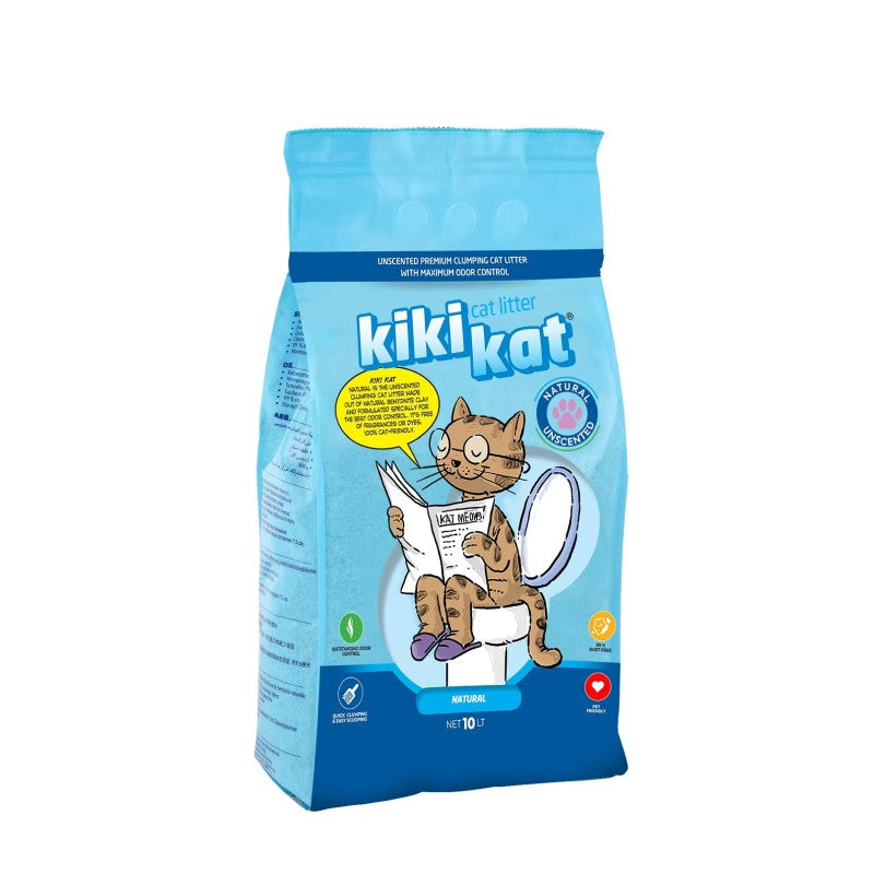 Kiki Kat White Bentonite Clumping Cat litter Natural 10L / 8.7kg