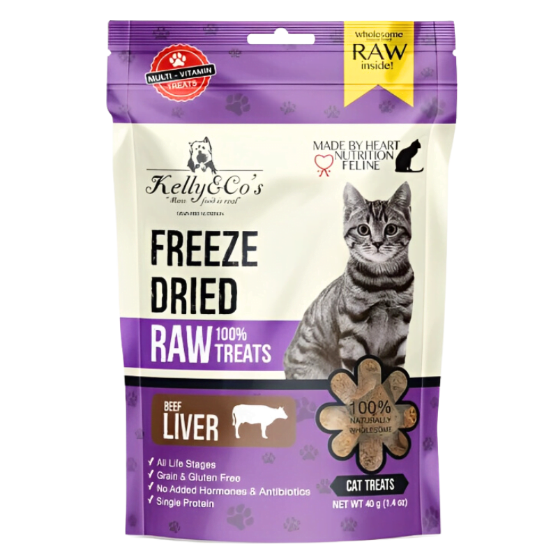 Kelly & Co’s Single Ingredient Freeze Dried Beef Liver for Cat 40gm