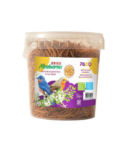 Pado Dried Mealworms for Birds and Fishes 100gm