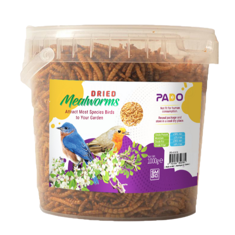 Pado Dried Mealworms for Birds and Fishes 1000gm