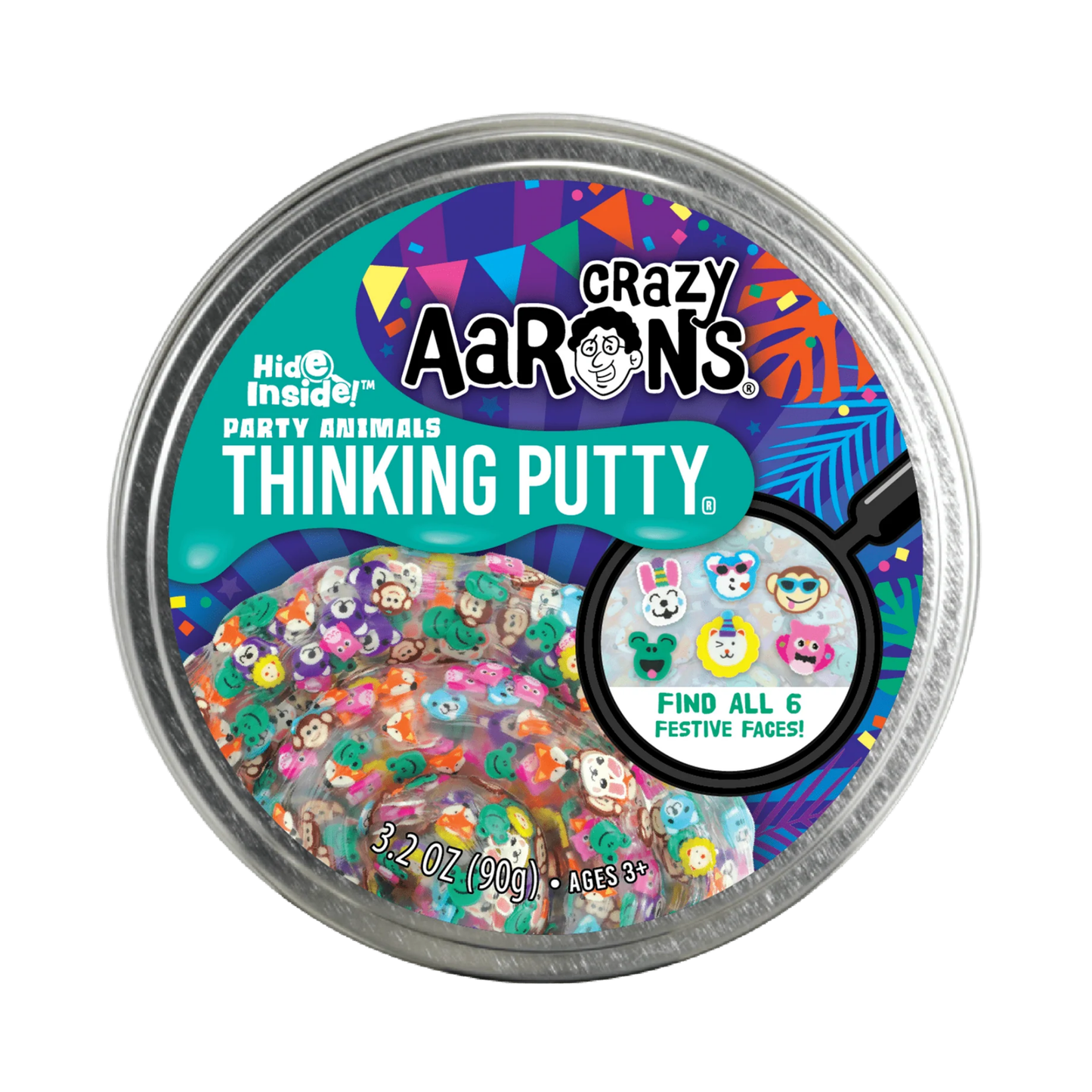 Crazy Aaron's Thinking Putty - Hide Inside! Party Animals