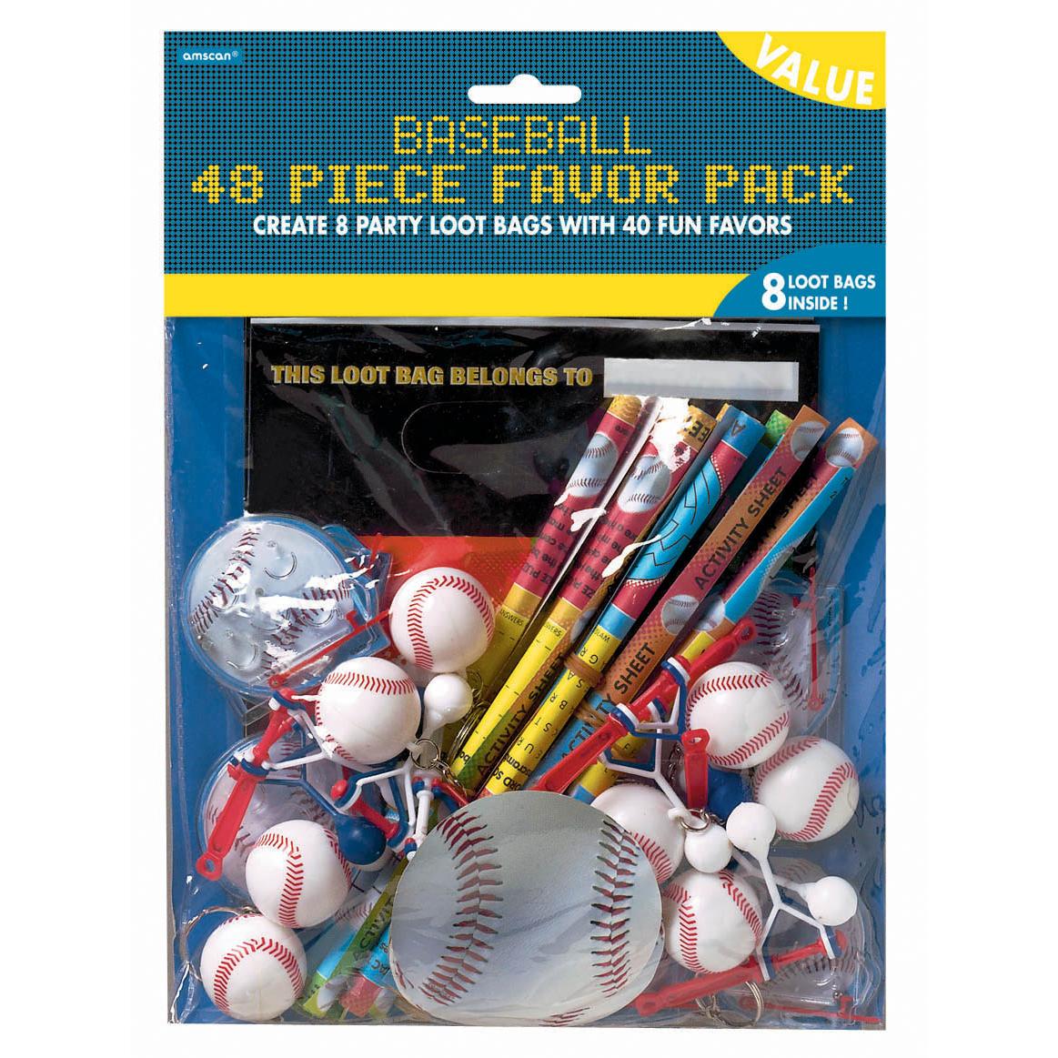 Party Centre - Sports Championship Baseball Value Pack - 48pcs