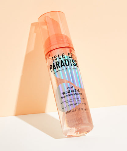 Isle of Paradise Glow Clear Self-Tanning Mousse - Light 200ml
