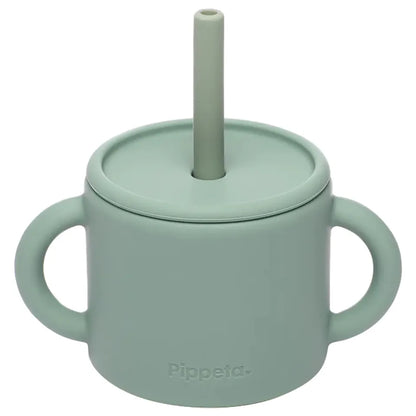 Pippeta - Silicone Cup & Straw - Meadow Green