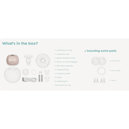 Pippeta - Wearable Hands Free Breast Pump - Ash Rose - 180 ml