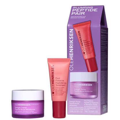 Ole Henriksen Plumping Peptide Pair (Strawberry Pout Preserve & Trainer Moisturiser)