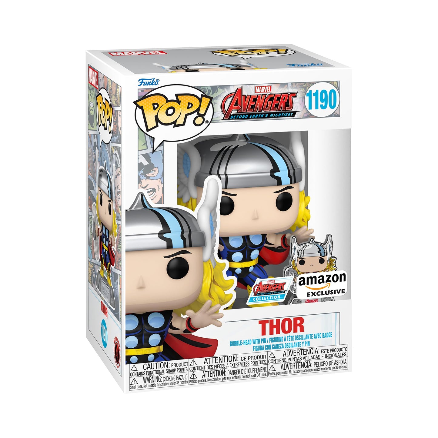 Funko - Pop! Marvel: A60 - Comic Thor w/ Pin (Exc)