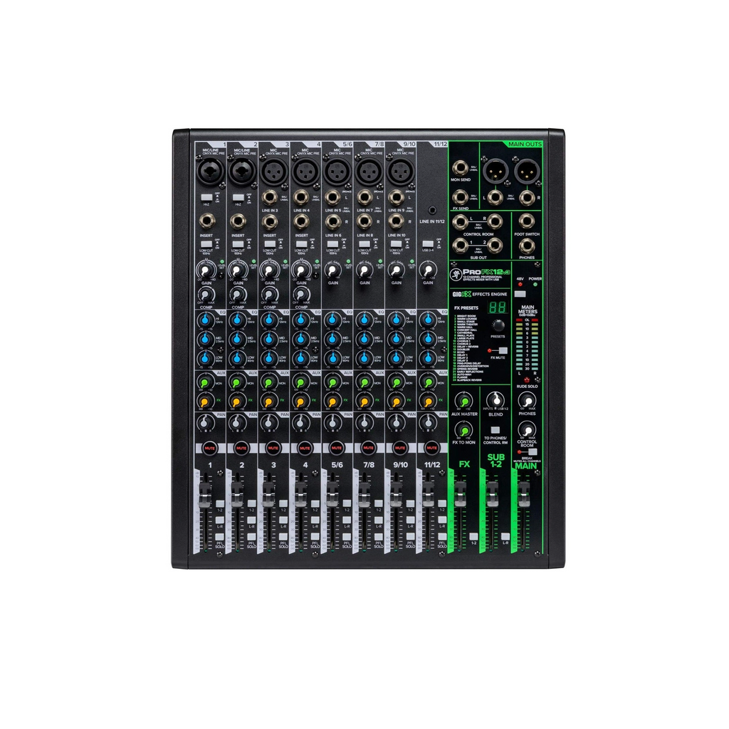 Mackie - ProFX12v3 Professional 12 Channel Mixer with Effects & USB