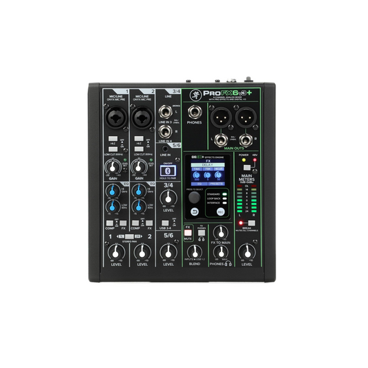 Mackie - ProFX6v3+ 6-Channel Analog Mixer with Enhanced FX, USB Recording Modes, and Bluetooth