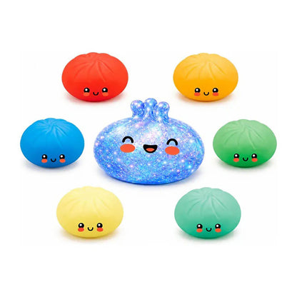 RMS Original Viral Mystery Squishy Dumpling Crazy Fun Blue Holographic Edition