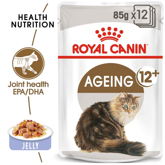 Royal Canin FHN Feline Health Nutrition Ageing +12 Jelly Wet Cat Food 12x85gm