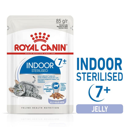 Royal Canin FHN Feline Health Nutrition Indoor 7+ Jelly Wet Cat Food 12x85gm