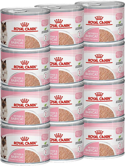 Royal Canin FHN Feline Health Nutrition Mother & Babycat Mousse Wet Cat Food 12x195gm