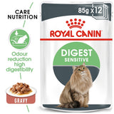 Royal Canin FCN Feline Care Nutrition Digest Sensitive Gravy Wet Cat Food 12x85gm