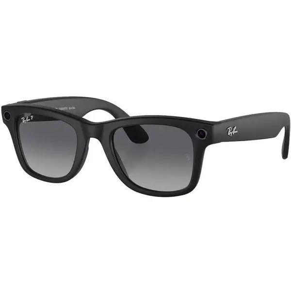 RayBan Meta Glass Wayfarer Matte Black/Polar Gradient Graphite | RW4006