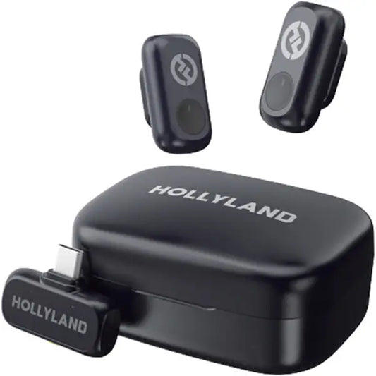 Hollyland Lark A1 Duo Wireless Microphone Set with Charging Case and USB-C Connector