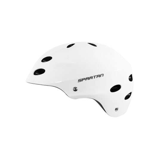 Spartan White Glossy Helmet  - L-58-62cm