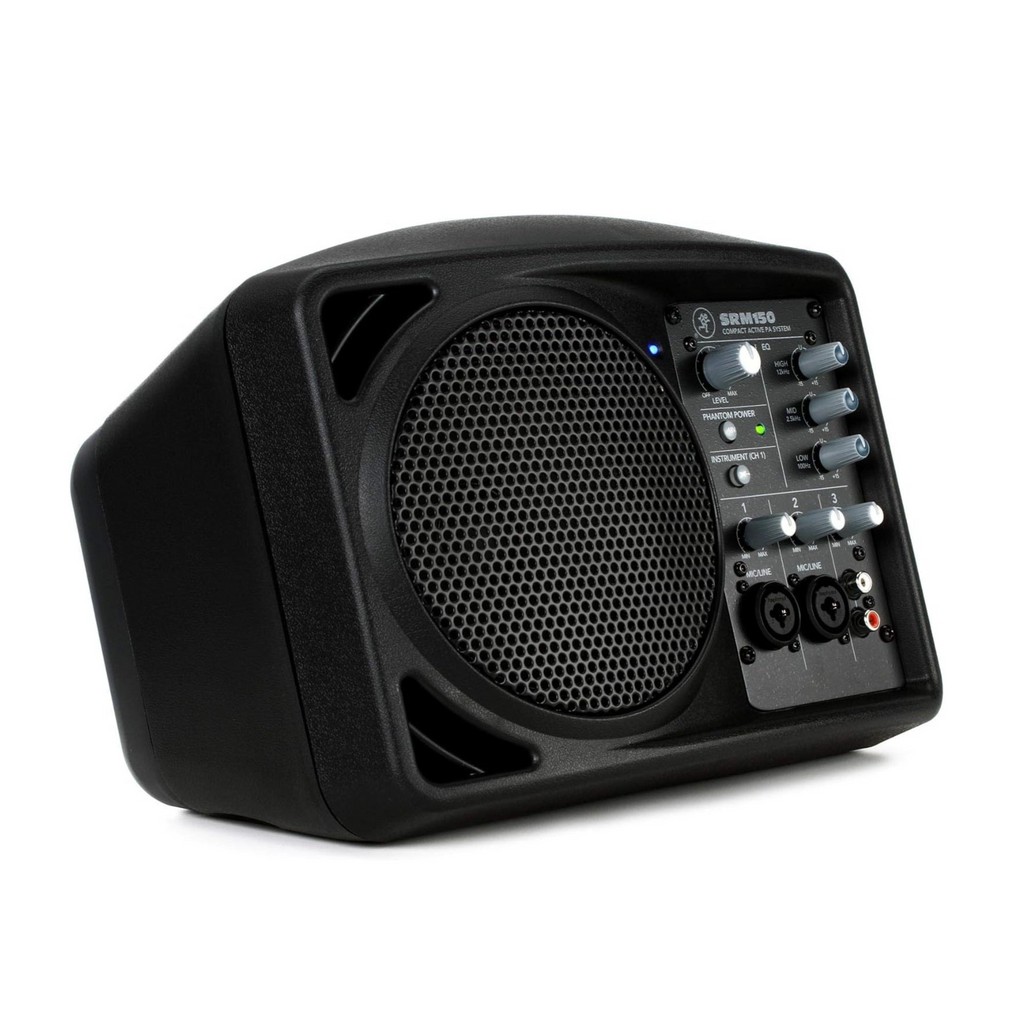 Mackie - SRM150 Compact Powered PA System with 3 Channel Mixer, 3 Band EQ, and 5.25" Driver