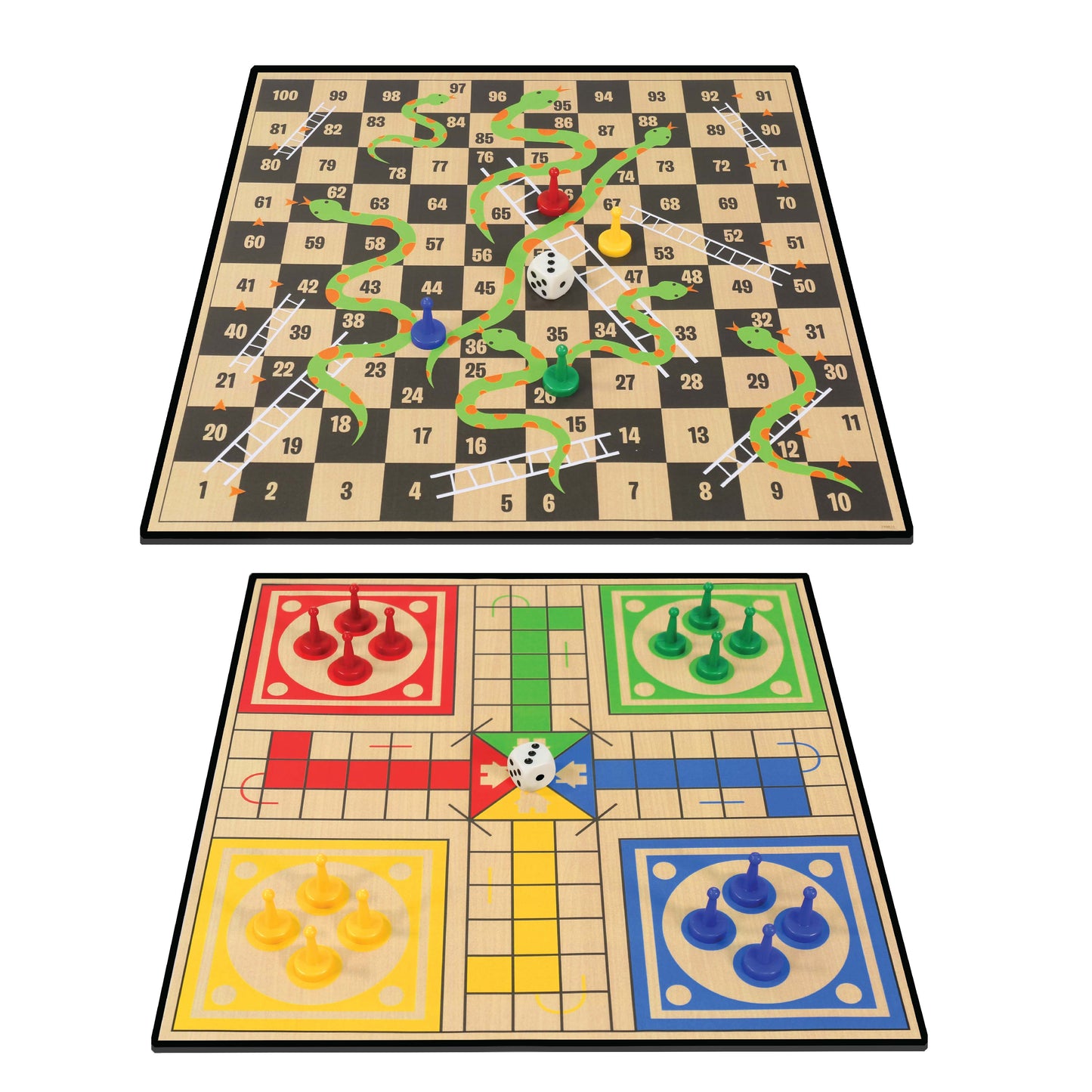 Ambassador Classic Games - 2-in-1 Basic Ludo, Snakes & Ladders