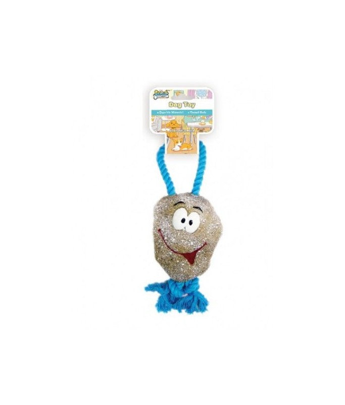 Pado Soleil Pets Pado Dog Toy Happy Rock with Rope