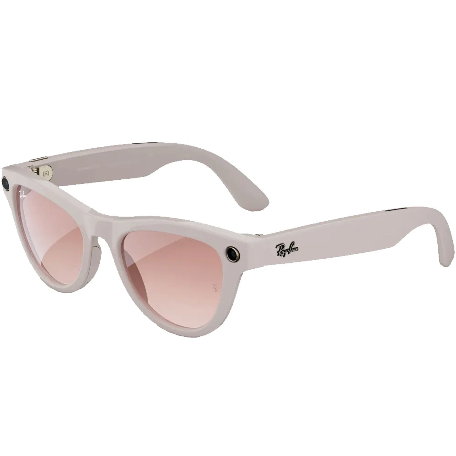 RayBan | Meta Glass Skyler | Shiny Chalky Gray/Gradient Cinnamon Pink | RW4010