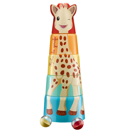 Sophie La Girafe - Fresh Touch The Giant Sophie Tower Stacking Toy - 7pcs